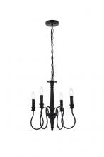  LD7043D17BK - Flynx 4 Lights Pendant in Black