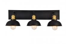  LD8004W27BK - Anders Collection Wall Sconce D27 H8.3 Lt:3 Black and Brass Finish