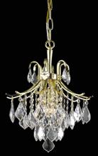  LD8100D12G - Amelia Collection Pendant D12in H15in Lt:3 Gold Finish