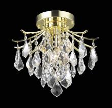  LD8100F12G - Amelia Collection Flush Mount D12in H12in Lt:3 Gold Finish