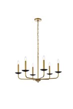  LD812D30BRK - Cohen 30 Inch Pendant in Black and Brass