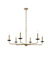  LD812D42BRK - Cohen 42 Inch Pendant in Black and Brass