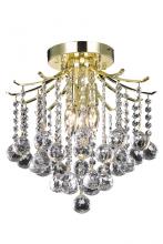  LD8200F12G - Amelia Collection Flush Mount D12in H12in Lt:3 Gold Finish