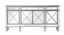  MF6-2111SC - 72 Inch Mirrored Credenza in Silver