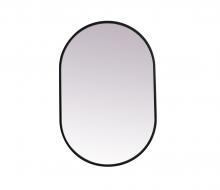  MR2A2030BLK - Metal Frame Oval Mirror 20x30 Inch in Black