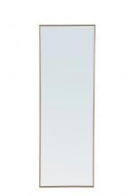  MR4082BR - Metal Frame Rectangle Mirror 18 Inch Brass