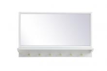  MR503421WH - Entryway Mirror with Shelf 34 Inchx21 Inch in White