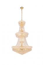  V1800G30G/RC - Primo 32 Light Gold Chandelier Clear Royal Cut Crystal