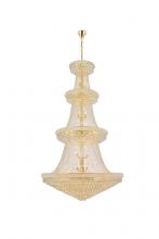  V1800G54G/RC - Primo 48 Light Gold Chandelier Clear Royal Cut Crystal