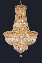  V2528D22G/RC - Tranquil 22 Light Gold Chandelier Clear Royal Cut Crystal