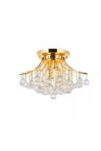  V8000F19G/RC - Toureg 6 Light Gold Flush Mount Clear Royal Cut Crystal