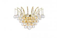  V8031W16G/RC - Victoria 3 Light Gold Wall Sconce Clear Royal Cut Crystal