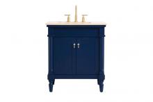  VF-1030BL - 30 Inch Single Bathroom Vanity in Blue