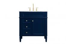  VF12532BL - 32 Inch Single Bathroom Vanity in Blue