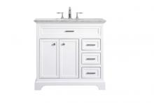  VF15036WH - 36 In. Single Bathroom Vanity Set in White