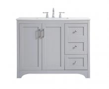  VF17042GR - 42 Inch Single Bathroom Vanity in Grey