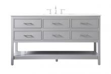  VF19060GR - 60 Inch Single Bathroom Vanity in Gray