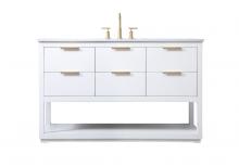  VF19254WH - 54 Inch Single Bathroom Vanity in White