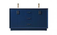  VF19660DBL - 60 Inch Double Bathroom Vanity in Blue