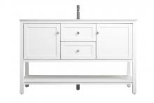  VF22254WH - 54 Inch Single Bathroom Vanity in White