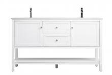  VF22260DWH - 60 Inch Double Bathroom Vanity in White