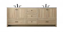  VF2884DMW - 84 inch Double Bathroom Vanity in Mango Wood