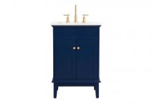  VF30124BL - 24 Inch Single Bathroom Vanity in Blue