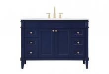  VF31848BL - 48 Inch Single Bathroom Vanity in Blue