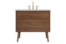  VF41036WB - 36 Inch Bathroom Vanity in Walnut Brown