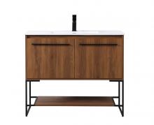  VF42040WB - 40 Inch Single Bathroom Vanity in Walnut Brown