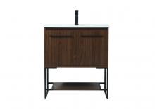  VF42530MWT - 30 Inch Single Bathroom Vanity in Walnut