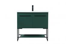  VF42536MGN - 36 Inch Single Bathroom Vanity in Green