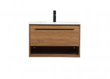  VF43530WB - 30 Inch Single Bathroom Vanity in Walnut Brown