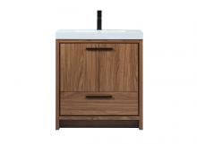  VF46030WB - 30 Inch Single Bathroom Vanity in Walnut Brown