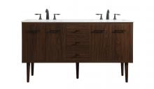  VF48060DMWT - 60 Inch Single Bathroom Vanity in Walnut