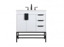  VF48832MWH - 32 Inch Single Bathroom Vanity in White