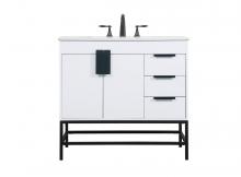  VF48836MWH - 36 Inch Single Bathroom Vanity in White