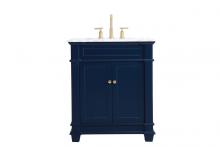  VF50030BL - 30 Inch Single Bathroom Vanity Set in Blue