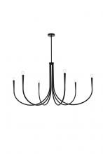  LD722D55BK - Layne 55 Inch Chandelier in Black