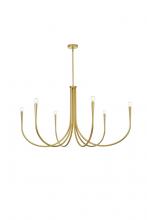  LD722D50BR - Layne 50 Inch Chandelier in Brass