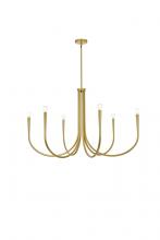  LD722D42BR - Layne 42 Inch Chandelier in Brass