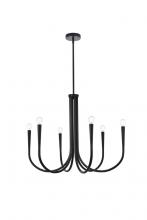  LD722D30BK - Layne 30 Inch Chandelier in Black