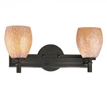  P5112-617 - Two Light Bronze Carmel Art Glass Vanity