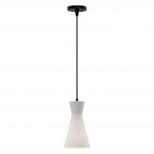  PD473706MBOP - Betty 6-in Matte Black/Opal Glass 1 Light Pendant