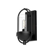  WV539007MBCL - Cyrus 7-in Clear Glass/Matte Black 1 Light Wall/Vanity