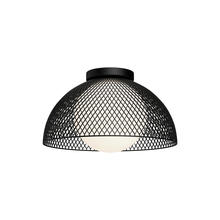  FM402513MBOP - Haven 12-in Matte Black/Opal Matte Glass 1 Light Flush Mount