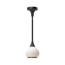  PD524006MBOP - Hazel 6-in Matte Black/Opal Matte Glass 1 Light Pendant