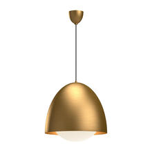  PD529220AGOP - Kenji 20-in Aged Gold/Opal Matte Glass 1 Light Pendant