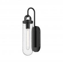  EW461101BKCB - Lancaster 5-in Clear Bubble Glass/Textured Black 1 Light Exterior Wall Sconce