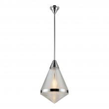 ALORA  PD348022PNPG - Willard 22-in Polished Nickel/Prismatic Glass 1 Light Pendant